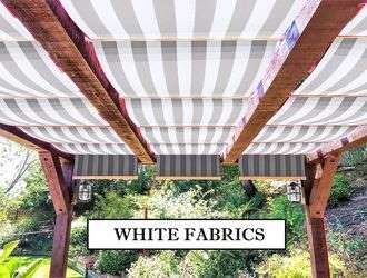 White fabric shades