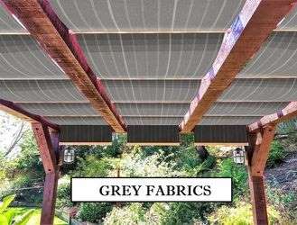 Grey fabric shades