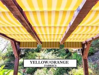 Yellow and Orange fabric shades