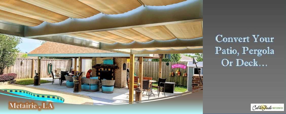 TANG Pergola Shade Cover Retractable Replacement Awning Canopy Shade Cover for Deck Porch Patio Slide Hang Down Wave Shade Cover Removable with Hardware Wire Cable Beige 4'x12' 