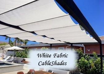White Fabric Retractable Shades