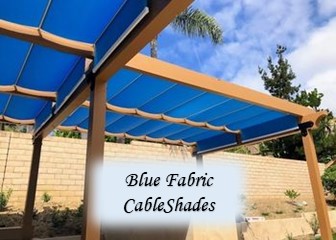 Blue Fabric Shades