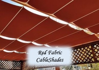 Red fabric canopies